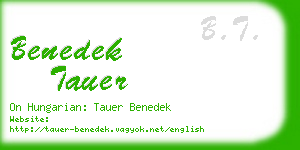 benedek tauer business card